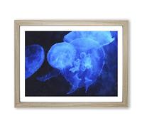 Jellyfish Vol.1 Painting Modern Art Framed Print | A2 Oak Framed Wall Art | Ready to Hang | Modern Historical Picture | Living Room Bedroom Lounge Office