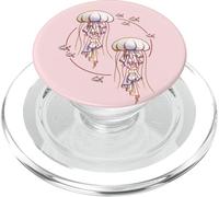 Jellyfish with Fish in Sea for Diver Raver and Mystics PopSockets PopGrip for MagSafe