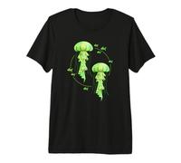 Jellyfish with Fish in Sea for Diver Raver and Mystics Premium T-Shirt