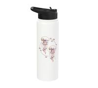 Jellyfish with Fish in Sea for Diver Raver and Mystics Stainless Steel Insulated Water Bottle