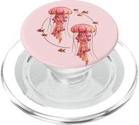 Jellyfish with Fish in Sea for Raver Diver and Mystics PopSockets PopGrip for MagSafe