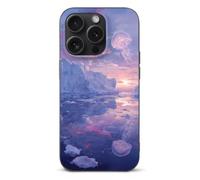 Jellyfishs Swim Near Iceberg Phone Case Compatible with iPhone 15 Pro