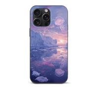 Jellyfishs Swim Near Iceberg Phone Case Compatible with iPhone 15 Pro Max