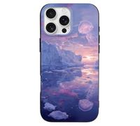 Jellyfishs Swim Near Iceberg Phone Case Compatible with iPhone 16 Pro Max