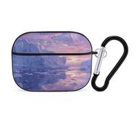 Jellyfishs Swimming Near Iceberg Wireless Bluetooth Earbud Case Compatible with Airpods Pro Earphone Cover Pouch with Stainless Steel Carabiner
