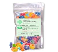 Jellylicious Cheer Up Chews - Funny Get Well Soon Gift - 500g Vegan Fizzy Sweet Mix in Prescription Bag - Feel Better Gift for Men, Women, Friends, Recovery & Just Because