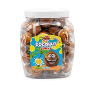 Jellylicious Original Fruit Flavoured Gummy Candy- Pack of 50x18g- Flavours- Passion Fruit, Coconut, Watermelon, Blueberry, Mango, Peach, Strawberry, Raspberry Flavours (Coconu)