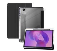 JeLLYPIE for Lenovo Idea Tab 11" Case with Pen Holder, Clear Acrylic Back Lightweight Smart Cover for Lenovo Idea Tab 11-inch, 2025 Released, Black