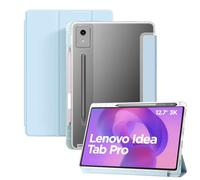 JeLLYPIE for Lenovo Idea Tab Pro Case 12.7" with Pen Holder, Soft Translucent Back Lightweight Smart Cover for Lenovo Idea Tab Pro, 2025 Released, Light Blue