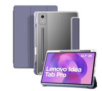 JeLLYPIE for Lenovo Idea Tab Pro Case 12.7" with Pen Holder, Soft Translucent Back Lightweight Smart Cover for Lenovo Idea Tab Pro, 2025 Released, Purple