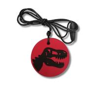 Jellystone Designs Dinosaur Shaped Pendant Chew Necklace Silicone, Silicone