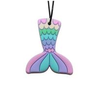 Jellystone Designs Mermaid Pendant - Sensory Chew Necklace for Kids - BPA-Free, Adjustable & OT Recommended - Calming Oral Motor Tool for Sensory Seekers & Anxiety Relief (Pastel)