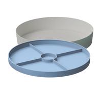 Jellystone Designs Messy Tray Play - 2-in-1 Sensory Tray with Silicone Lid - Durable, Dishwasher Safe, Mess-Free Creative Play for Kids - Ages 18 Months+ Soft Blue, 35.5 x 6 cm