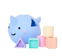 Jellystone Designs Nawhal Shape Sorter. Educational Sensory Shape Sorting Toy. Pastel Colour Matching Game. Easy to Clean & use for Bath Play. Dishwasher Safe. Gifts for Boys & Girls 10 Months +