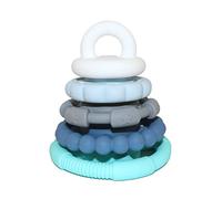 Jellystone Designs Rainbow Stacker - Ocean. Soft Silicone Baby Stacking Teether Toy. Tactile Teething Toy for Babies. Suitable for Newborn Baby Boys & Girls from 0 Months +