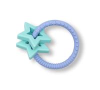 Jellystone Designs Star Teether - Soft Blue. Silicone Baby Teething Toy. Suitable for Boys & Girls 4 Months +