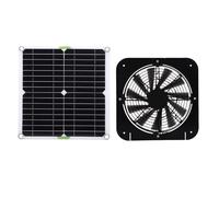 Jelquix 100W 10 Inch Solar Powered Exhaust Fan, Solar Vent Fan Kit with Anti Backflow Valve, for Chicken Coop, Greenhouse, Dog House & RV Ventilation