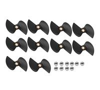 Jelquix 10pcs Brushless Remote Control Boat Propeller Kit for FT009 RC Boat, Replacement Parts for Improved Performance, Durable Plastic/Metal Material