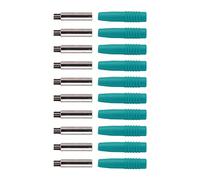 Jelquix 10Pcs Insulated 2mm Banana Plug Coupler with Durable PA and Copper Material for Testing Equipment Suitable for Electronics Enthusiasts (Green)