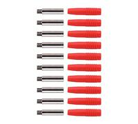Jelquix 10Pcs Insulated 2mm Banana Plug Coupler with Durable PA and Copper Material for Testing Equipment Suitable for Electronics Enthusiasts (Red)