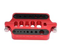 Jelquix 1pc Aluminum Alloy Soldering Jig, Durable Multifunctional Tool for RC Connector Assembly, Compatible with XT60, XT90 & Banana Plugs, Red 110x60mm