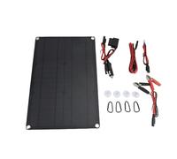 Jelquix 20W 12V Solar Panel Kit Durable Control Box for Car RV Boat Energy Storage Units with Various Cables