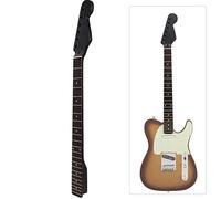 Jelquix 22 Frets Black Maple Electric Guitar Neck Adjustable Truss Rod for Musicians Canadian Maple Rosewood 26.6", Great Replacement for Guitarists