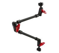 Jelquix 22 Inch Multi Angle Adjustable Extension Rod, Aluminum Screw Double Ball Head Articulating Arm with Secure Locking for LED Light Microphone Monitor Phone Clamp Camera