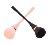 Jelquix 2pcs Makeup Brush Set, Professional Soft Synthetic Fiber Powder Blush Brush, Leather Texture Handle with Durable Bristles, Ideal for Loose Powder, Blush & Cosmetic