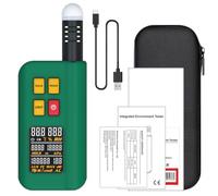 Jelquix 4in1 Multifunctional Environmental Tester, Digital Meter, Temperature Humidity Monitor with Light, Noise, Altitude & Barometer Functions, Ideal for Home, Laboratory, Workshop &