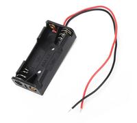 Jelquix AAA Battery Holder 10pcs Insulated Plastic Box with Wire Lead for Electronic Toy, Home Appliance, 2x 3x AAA (10 X Battery Holder) (2 sections)