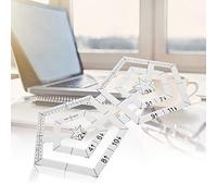 Jelquix Acrylic Double Pentagon Quilting Rulers Transparent Easy Cut Measuring Tool for DIY Sewing Enthusiasts 1 Unit