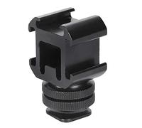 Jelquix Aluminum Alloy Dual Layer Hot Cold Shoe Bracket for Microphones, LED Lights, Monitors, Precision CNC Machining for Photography Enthusiasts