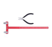 Jelquix Aluminum Alloy Nocking Points Pliers, T Ruler Set with Brass Buckle Clip, Bow String Nocking Buckle Pliers Recurve Turning Kit for Longbows, Recurve & Compound Red