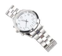 Jelquix Analog Loud Talking Watch with Alarm for The Blind Elderly, Steel, Reminder Function for Low Vision Applicable Scene