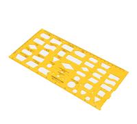 Jelquix Architectural Design Drawing Template, Durable Multifunctional Hollow Ruler for Geometric Patterns, Suitable for Architecture and Electrical Engineering, Plastic Material (4351)