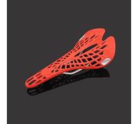 Jelquix Bike Hollow Out Seat Saddle, Ultra Lightweight High Strength Engineering Plastic Spider Web Cushion, 24 Degree Downward Inclined Design Saddle, Ideal for Mountain, Road & Track (Red)