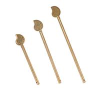 Jelquix Brass Cabinet Key Latch Leaf Shaped Locking Pin 3PCS for Cabinet Doors Wardrobe