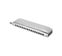 Jelquix Chromatic Harmonica, 16 Holes 64 Tones C Key Metal Mouth Organ with Storage Box & Cloth, for Adults Beginners Professionals & Students