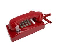 Jelquix Classic Wall Mounted Corded Phone with Handset Volume Control for Hotels and Homes Red