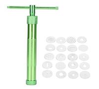 Jelquix Clay Extruder Stainless Steel Squeezer Kit for Crafting and Sculpture, Durable Tool for Pottery Artists, Includes 20 Molds