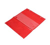 Jelquix Clear Pocket Chart with Built in Magnets Visual Teaching Aid for Small Group Activities 5 Rows Organizer for Classroom 16.5 X 13.8 Inches (Red)