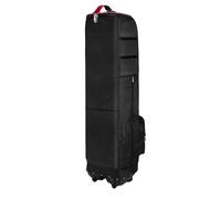Jelquix Club Travel Bag Durable Nylon Foldable Box/Cover with Wheels and Combination Lock for Airlines, Protects Clubs During Transit, Ideal for Enthusiasts, 53.1x12.6x15.7in (Black Red)