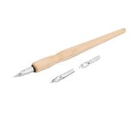 Jelquix Comic Pen Set Featuring 3 Nibs and 1 Ergonomic Wooden Holder for Drawing and Calligraphy for Artists and Students
