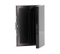 Jelquix Credit Card Holder, Stainless Steel Blocking Card Wallet, Gift Box with 6 Slots, Ideal for Men & Women, Business & Daily Use (Stainless Steel Holder 6 Cards Black)