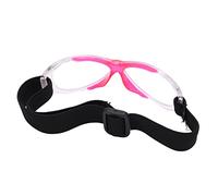Jelquix Curved Frame Outdoor Sports Glasses, Soft Nose Cushion Sports Goggles, Comfortable Lightweight PC Lens Performance Eyewear with Adjustable Headband & Protective Cover, Ideal for (Pink)