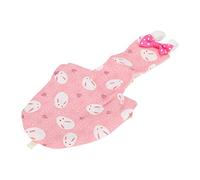 Jelquix Cute Bowknot Bird Diaper Flight Suit for Mini Pet Birds, Washable Nappies for Melopsittacus Undulatus, Agapornis. Sp, Cotton XS Pink Rabbit (L Pink)
