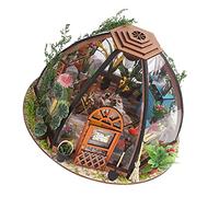 Jelquix DIY Flower Room Model Wooden Creativity Stereoscopic Mold for Adults, Hand-Made Model Assembly Kit for Home Decoration, 1:24 Scale DIY Miniature Dollhouse Kit for 14 Years Old and Above
