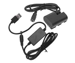 Jelquix Dummy Battery DC Coupler, Power Adapter with USB Drive Cable, Continuous Supply Plastic Kit, Ideal for 5D2, 5D3, 5D4, 6D, 6D2, 60D, 7D, 7D2, 70D, 80D, 90D & Professional