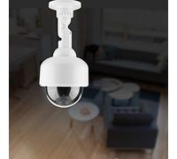 Jelquix Dummy Dome Security Camera Flashing LED Light 360° Rotation Fake Camera for Surveillance Monitoring Indoor/Outdoor